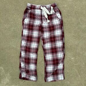 Abercrombie Plaid Pajama Pants Modern Boys Size Medium Red White Blue Sleepwear